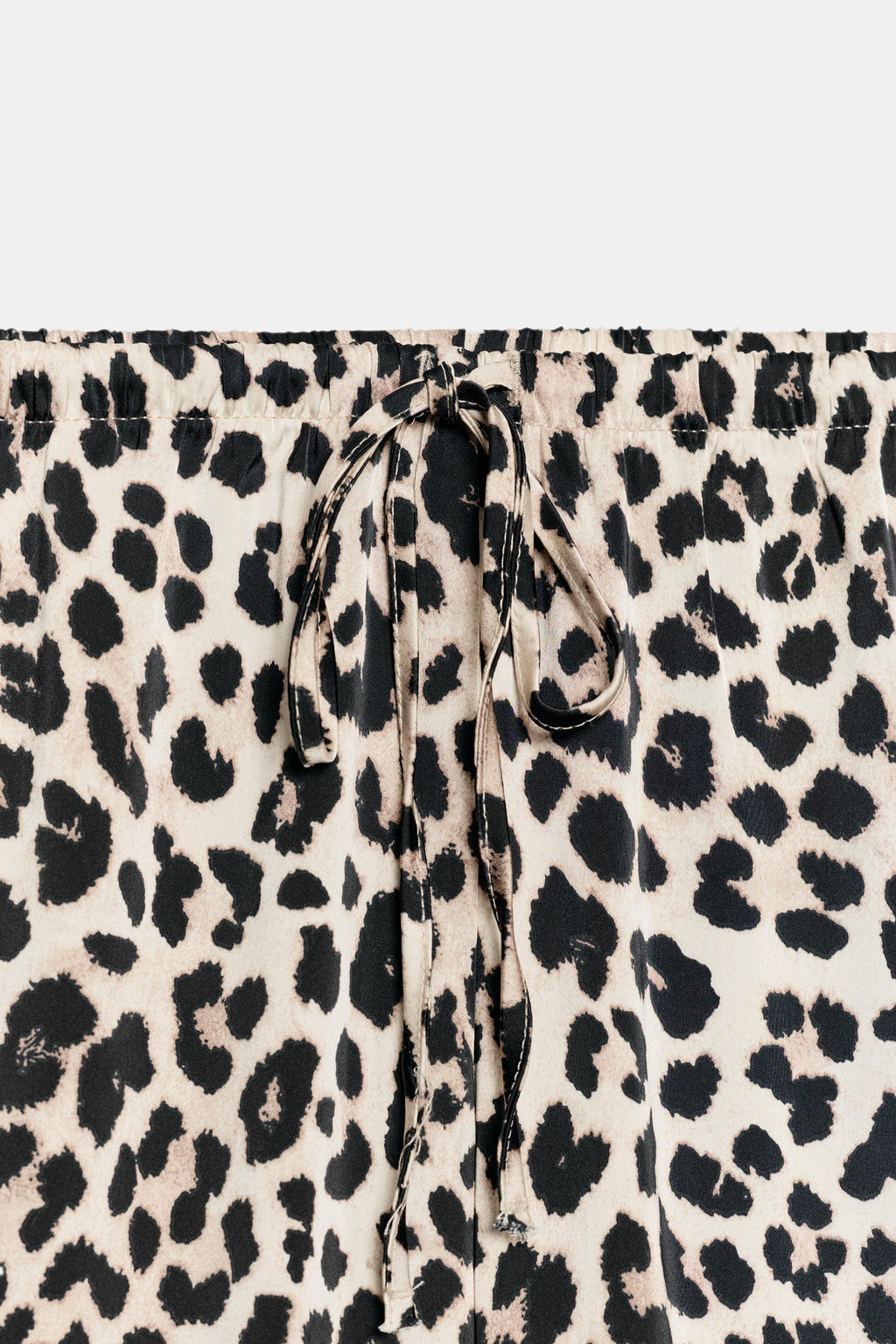 PANTAL?N SATINADO CORDONES ESTAMPADO ANIMAL / Leopardo - Zara фото 6