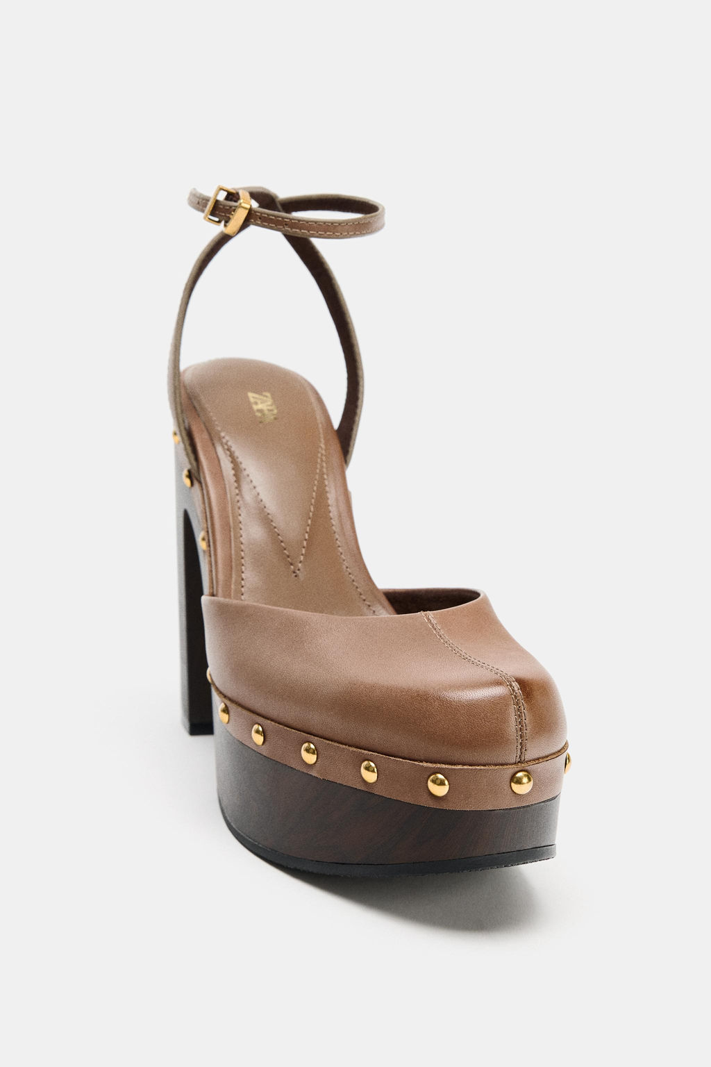 LEATHER PLATFORM SHOES - Zara фото 4