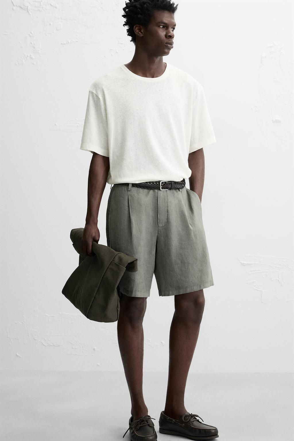 LINEN - COTTON T-SHIRT - Zara фото 6