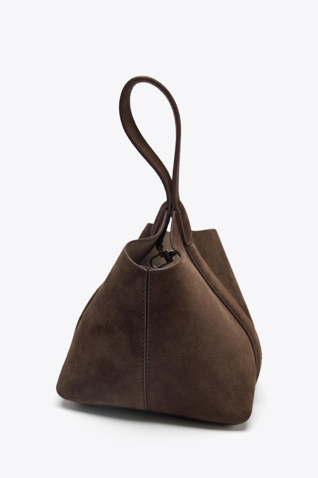 SUEDE MINI BUCKET BAG - Zara фото 6