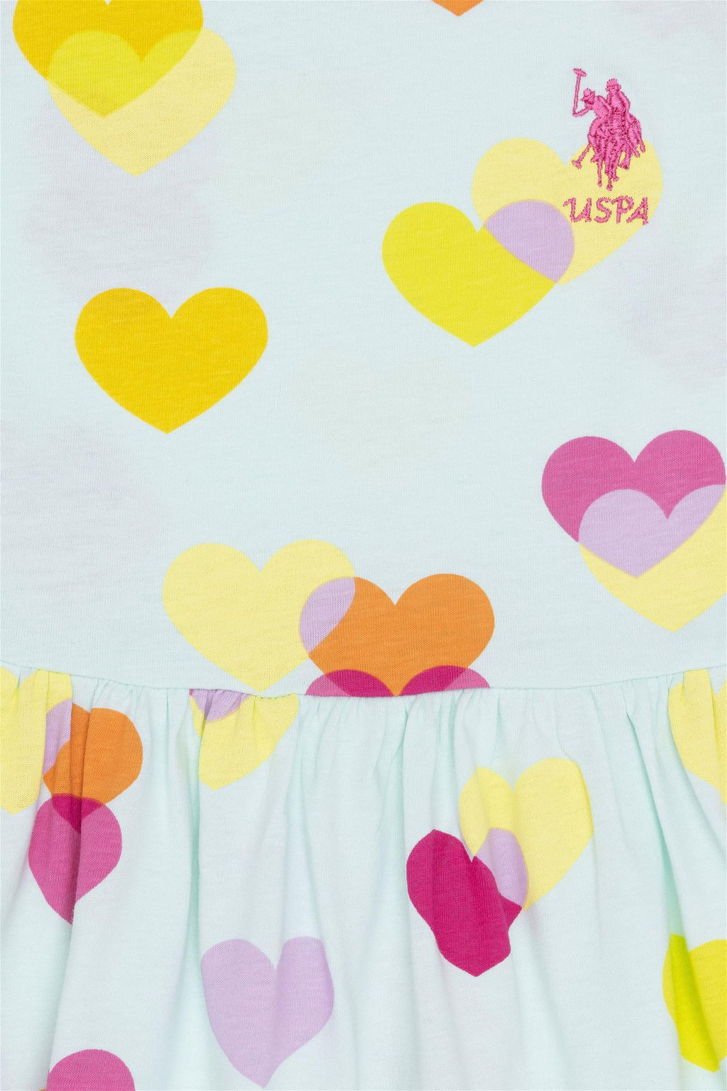 Трикотажное платье без рукавов цвета воды для девочек Неожиданная скидка в корзине - U.s. polo assn фото 7