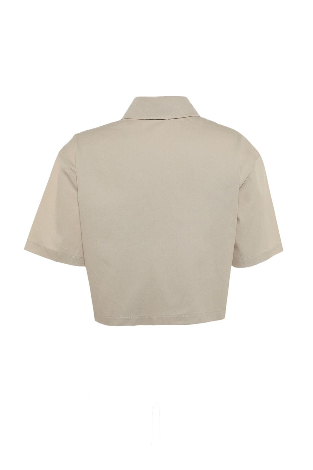 TRENDYOLMILLA Tas Cep Detayl? K?sa Kollu Regular Normal Kal?p Dokuma Gomlek TWOSS22GO0654  фото 7