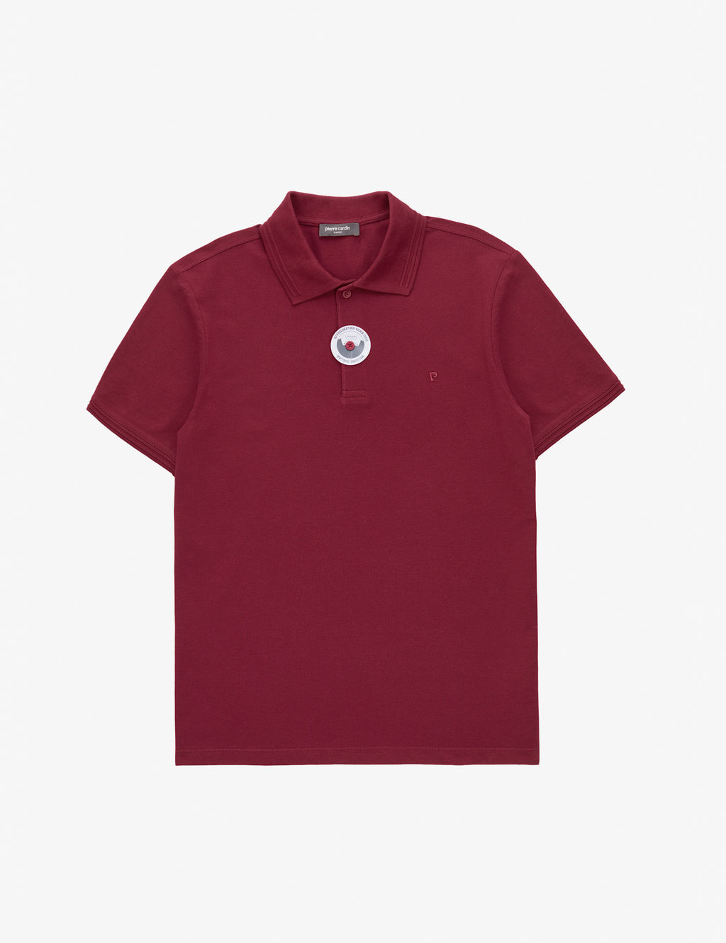Bordo Slim Fit %100 Pamuk K_vr_lmaz D__meli Polo Yaka Basic Ti__rt