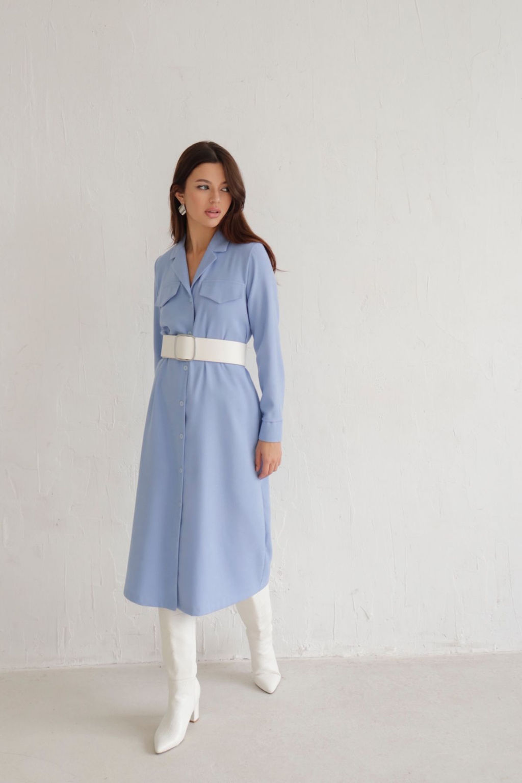 Платье-рубашка с английским воротником - Martichelli фото 266