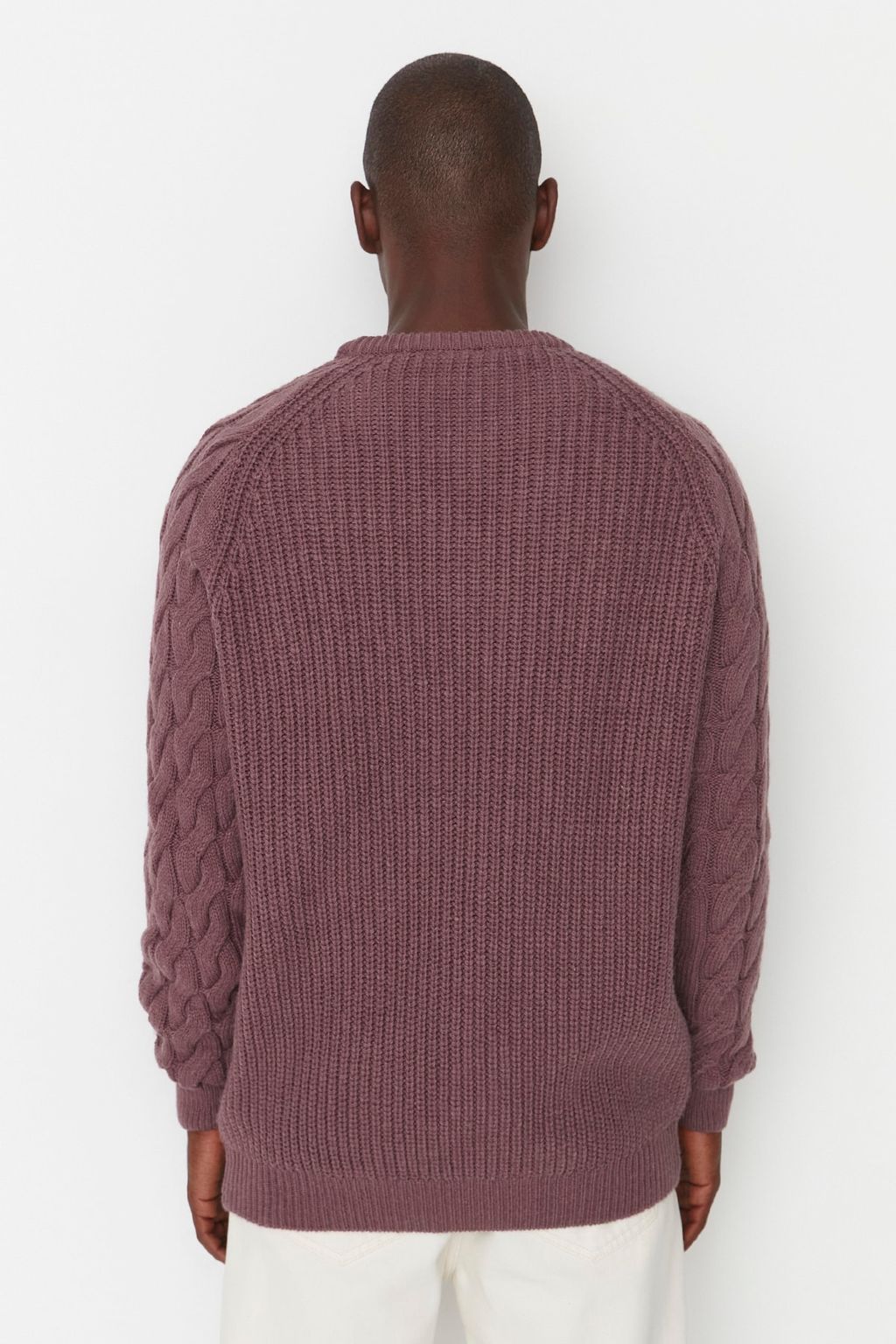 TRENDYOL MAN Ekru Casual Unisex Regular Fit Yunlu Bisiklet Yaka Sac Orgu Detayl? Triko Kazak TMNAW22KZ2059 - Trendyolmilla фото 36