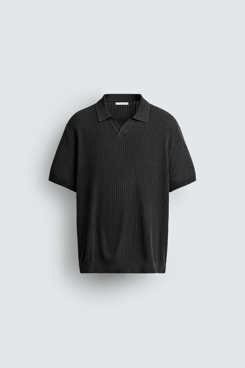 POLO PUNTO REGULAR FIT ESTRUCTURA / Negro lavado - Zara фото 7