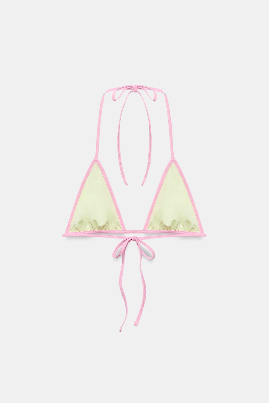 TOP BIKINI TRIANGULAR CONTRASTE / Amarillo - Zara фото 10