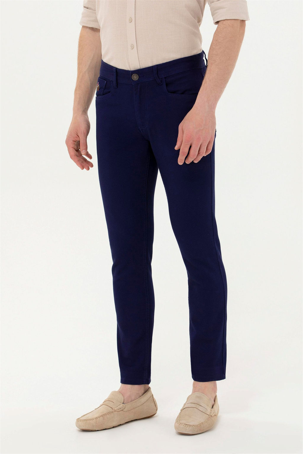 Мужские темно-синие брюки из плотной ткани - U.s. polo assn фото 2