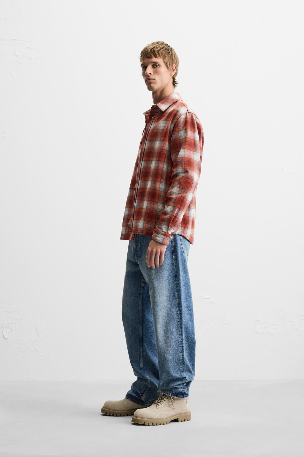 CHECKED FLANNEL SHIRT - Zara фото 3