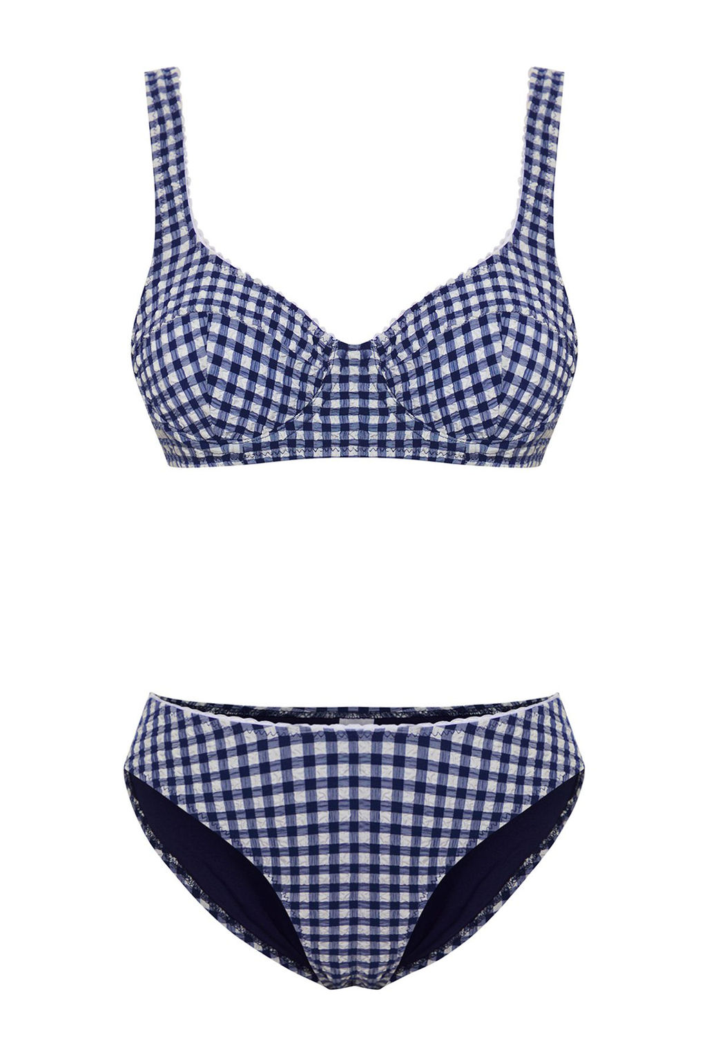 TRENDYOLMILLA Potikare Desenli Balkonet Serit Detayl? Dokulu Regular Bikini Tak?m? TBESS25BT00003  фото 7