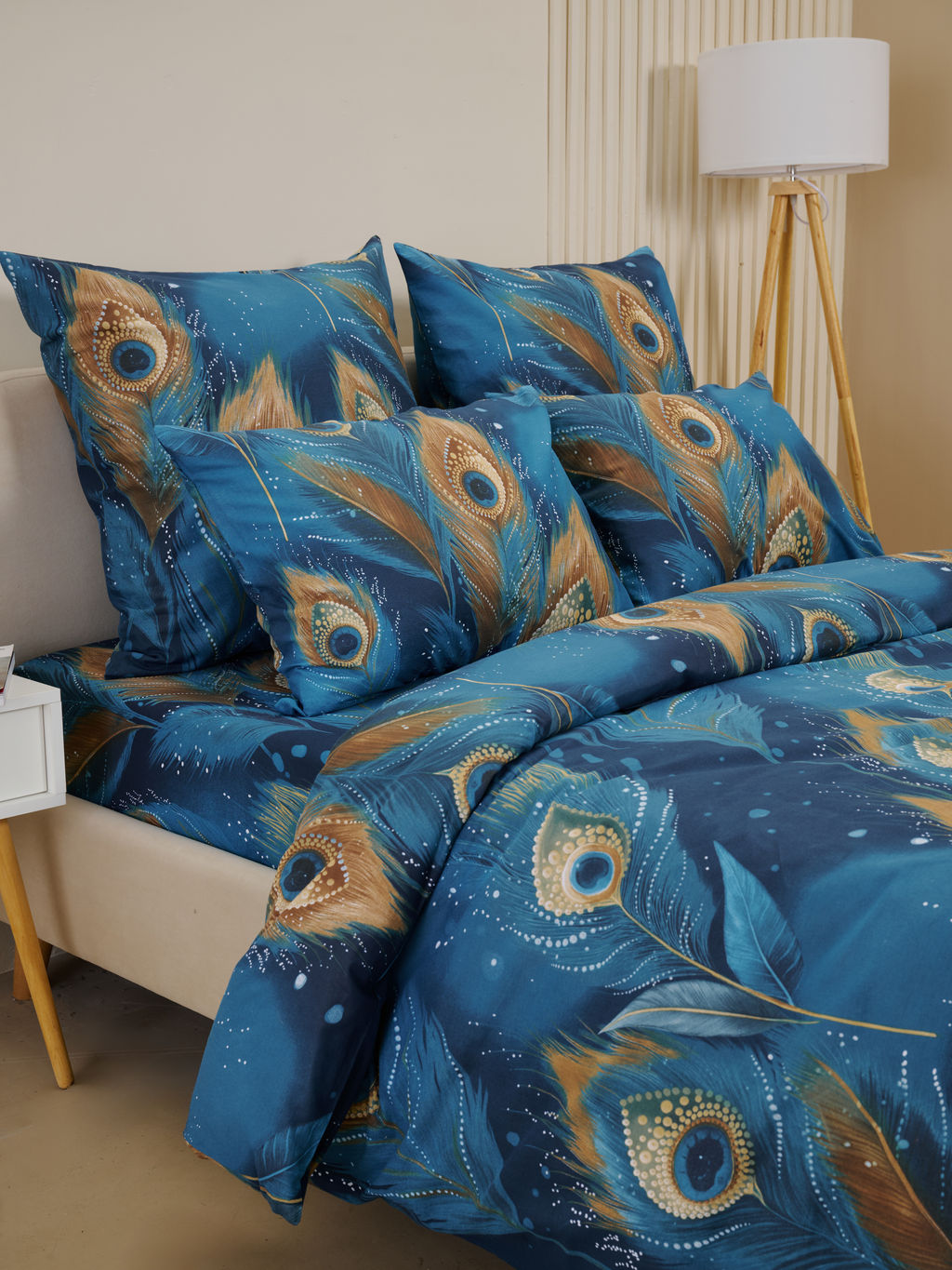 Пододеяльник бязь люкс на молнии - Перо павлина 180х215