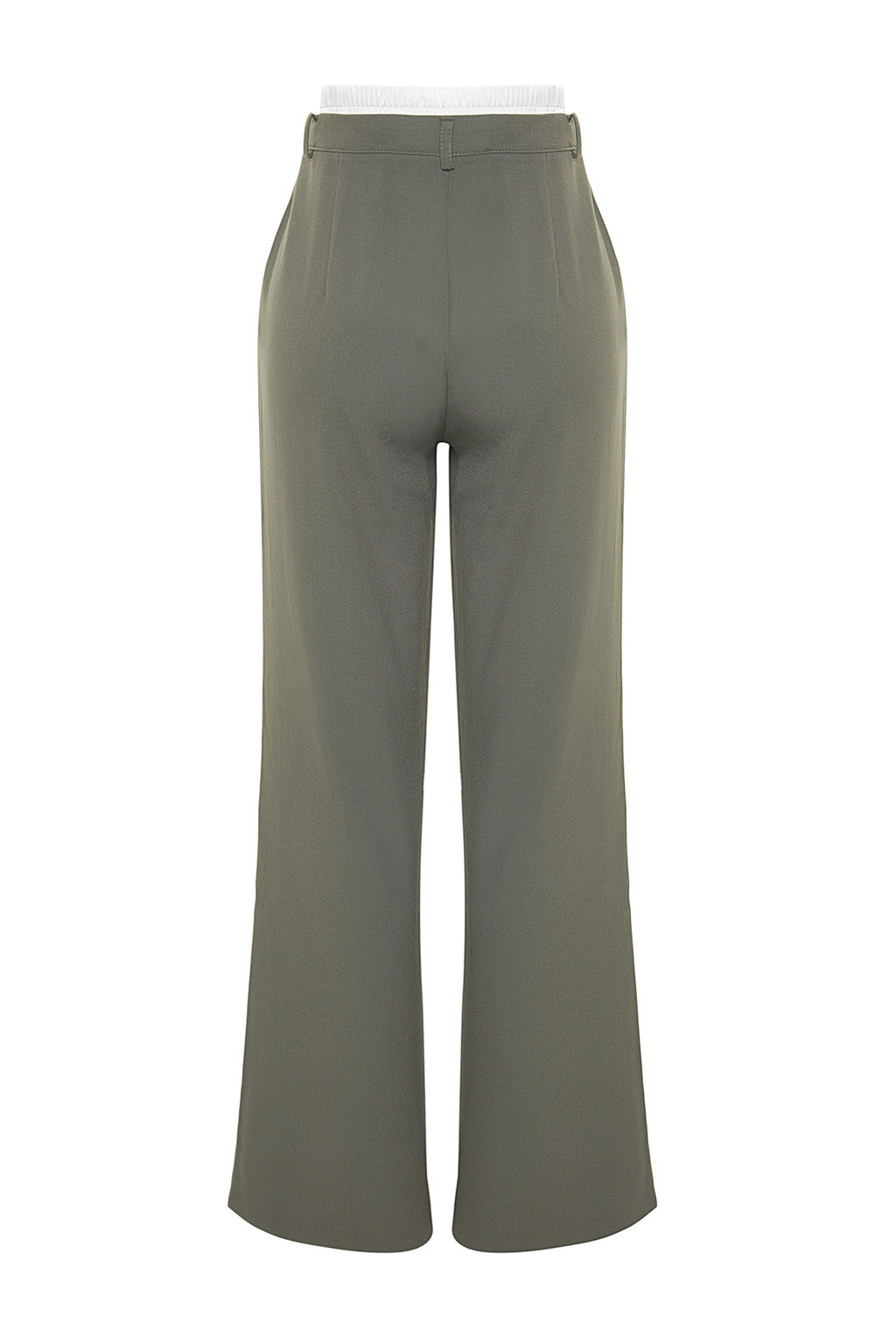 Limited Edition Mint Wide Leg Bel Boxer Detayl? Dokuma Kumas Pantolon TWOAW24PL00273