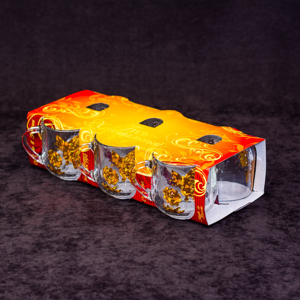 Набор кружек 6 шт 300 мл, Бабочка 3D в открытой упаковке, арт. 2022/55