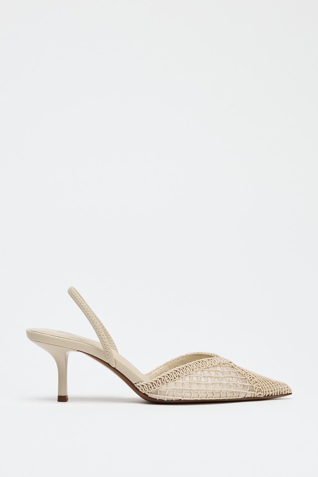 BRAIDED SLINGBACK HEELS - Zara фото 3