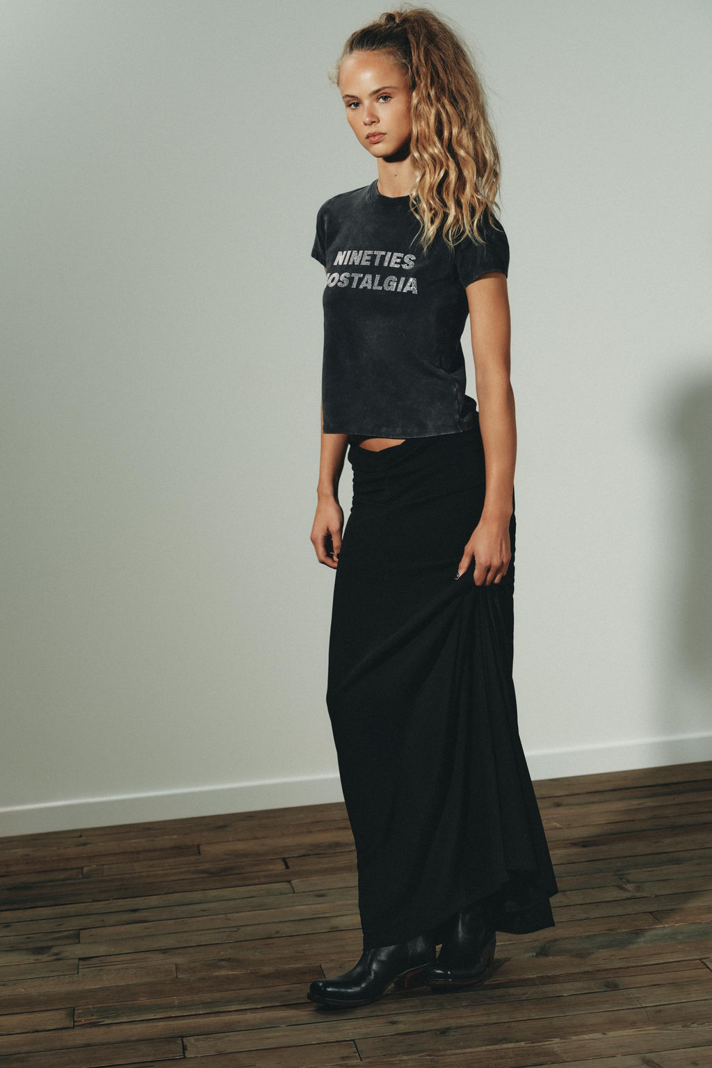 WASHED SLOGAN T-SHIRT