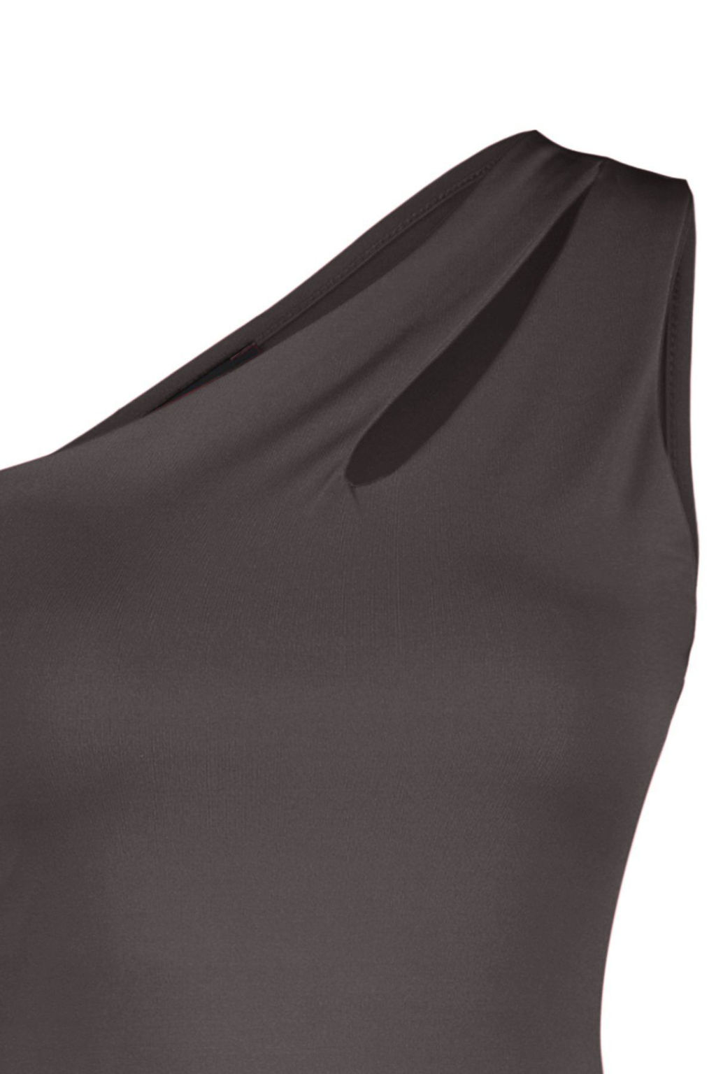 Antrasit Asimetrik Yaka Cut Out Detayl? Esnek C?tc?tl? Orme Body TWOSS23BD00014