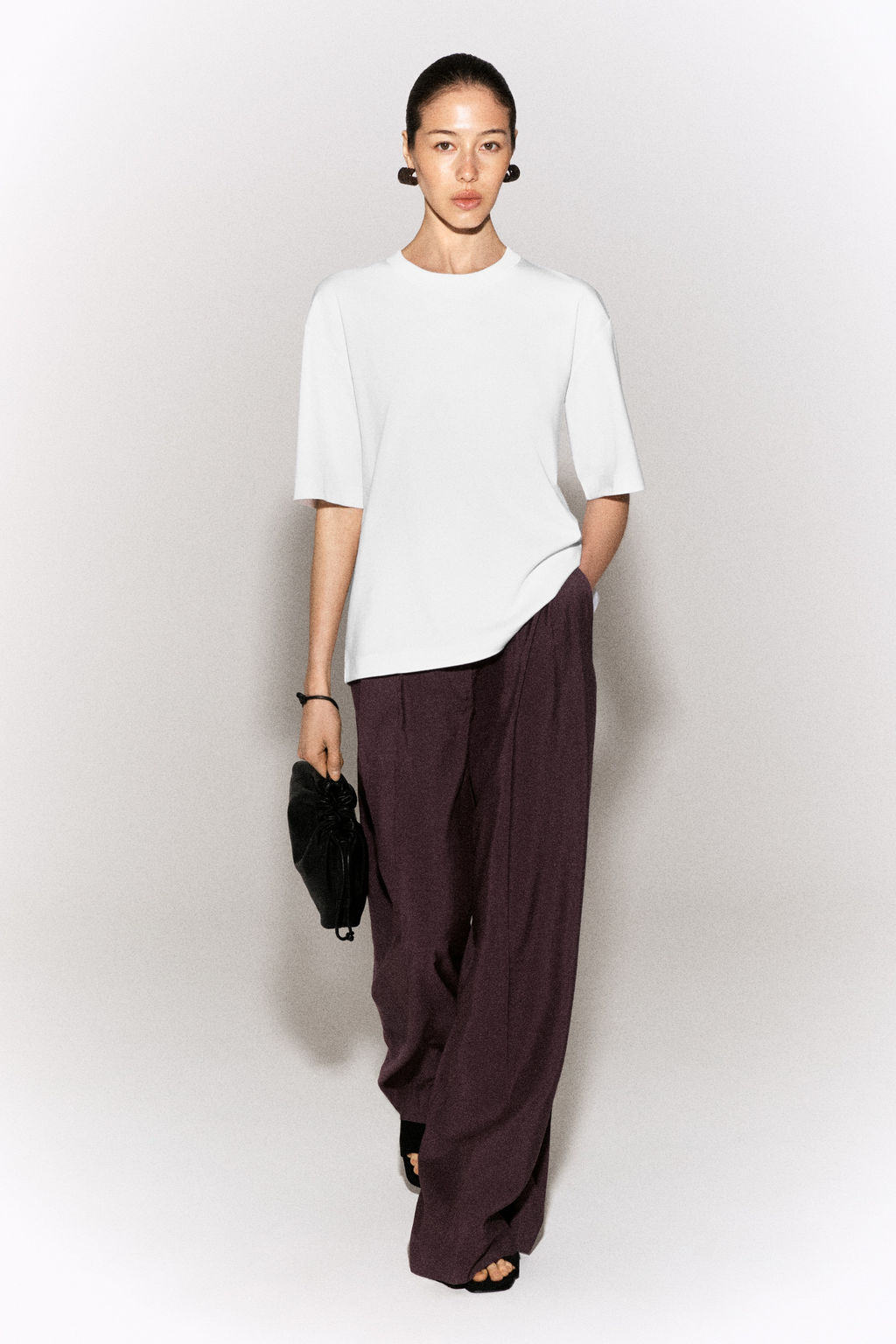 PANTAL?N WIDE LEG DE MODAL PINZAS