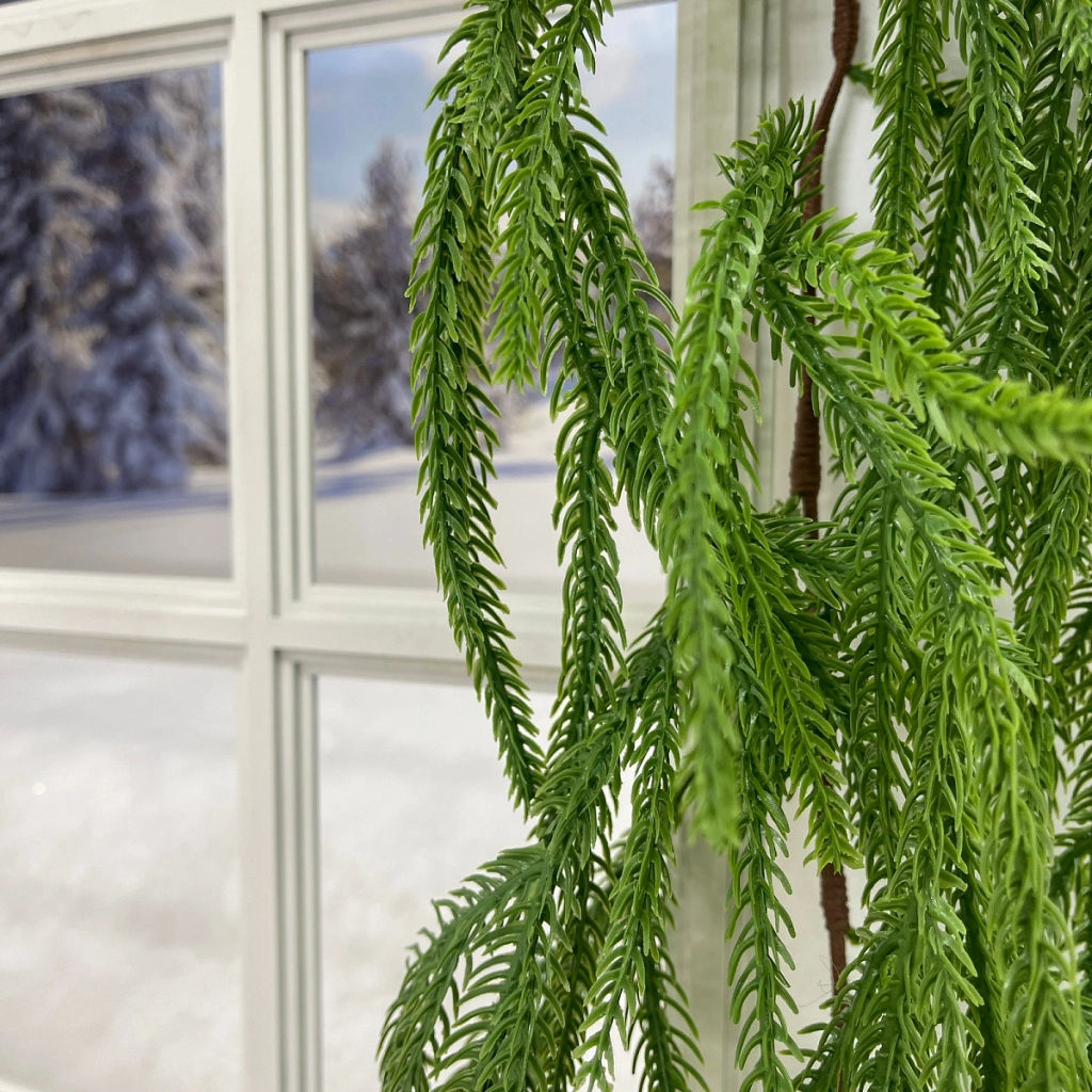 Гирлянда хвойная "Лесные лапки" 2,7 м резина (65 веток), Зеленый