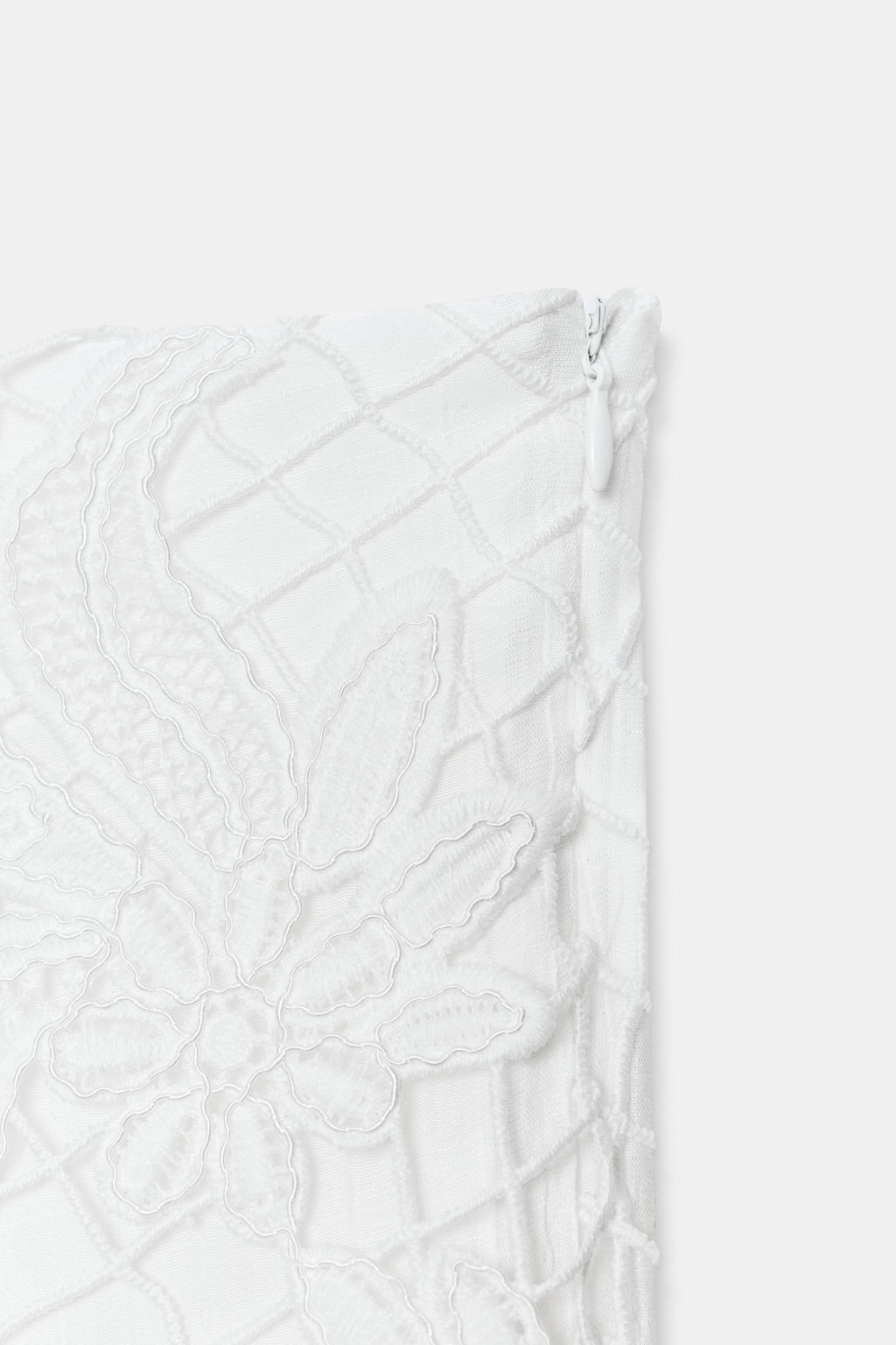 FALDA MIDI ASIM?TRICA BORDADOS / Blanco - Zara фото 9