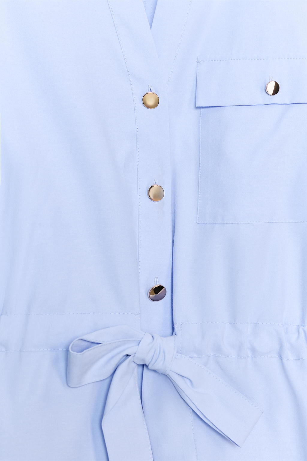 CAMISA SAFARI POPEL?N / Azul claro - Zara фото 9