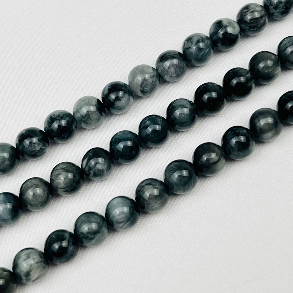 Бусины для украшений из Соколиного глаза (50 бусин)