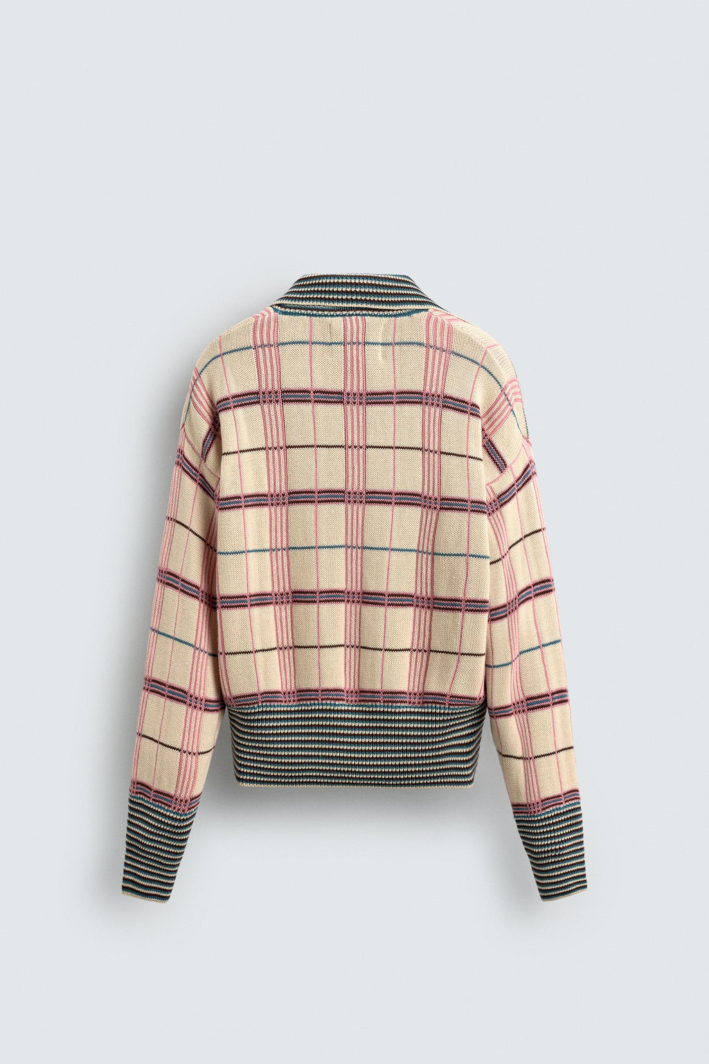 CHECK JACQUARD KNIT POLO SHIRT HARRY LAMBERT FOR ZARA X DISNEY  фото 8