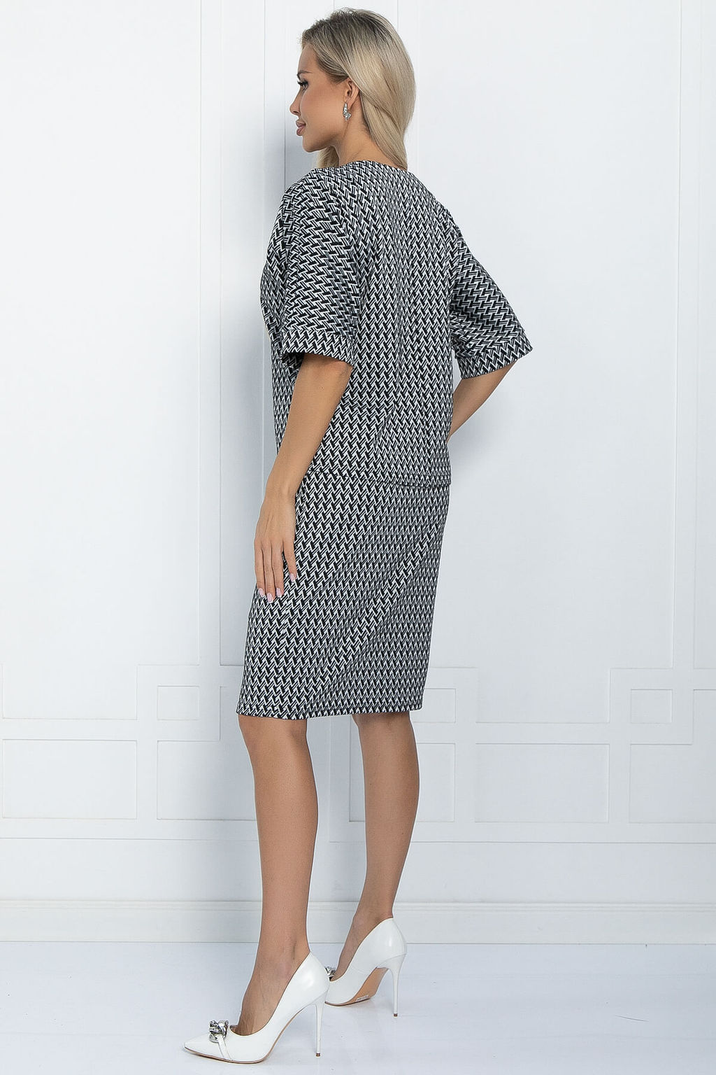 Костюм Кристен (черно-белый) К11374 - Lt collection фото 3