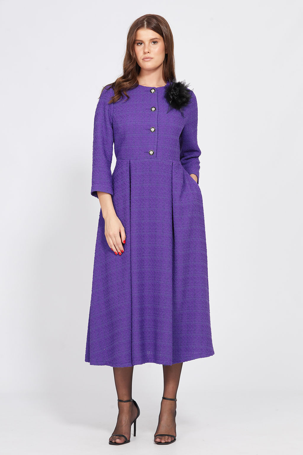 Платье твид 2495 фиолетовый - Eola фото 7