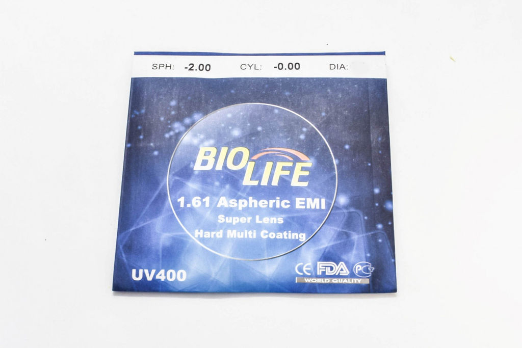 Линзы BIO LIFE ASPHERIC Ф70 1.61 ДИОПТРИИ: -8.50 - -10.00