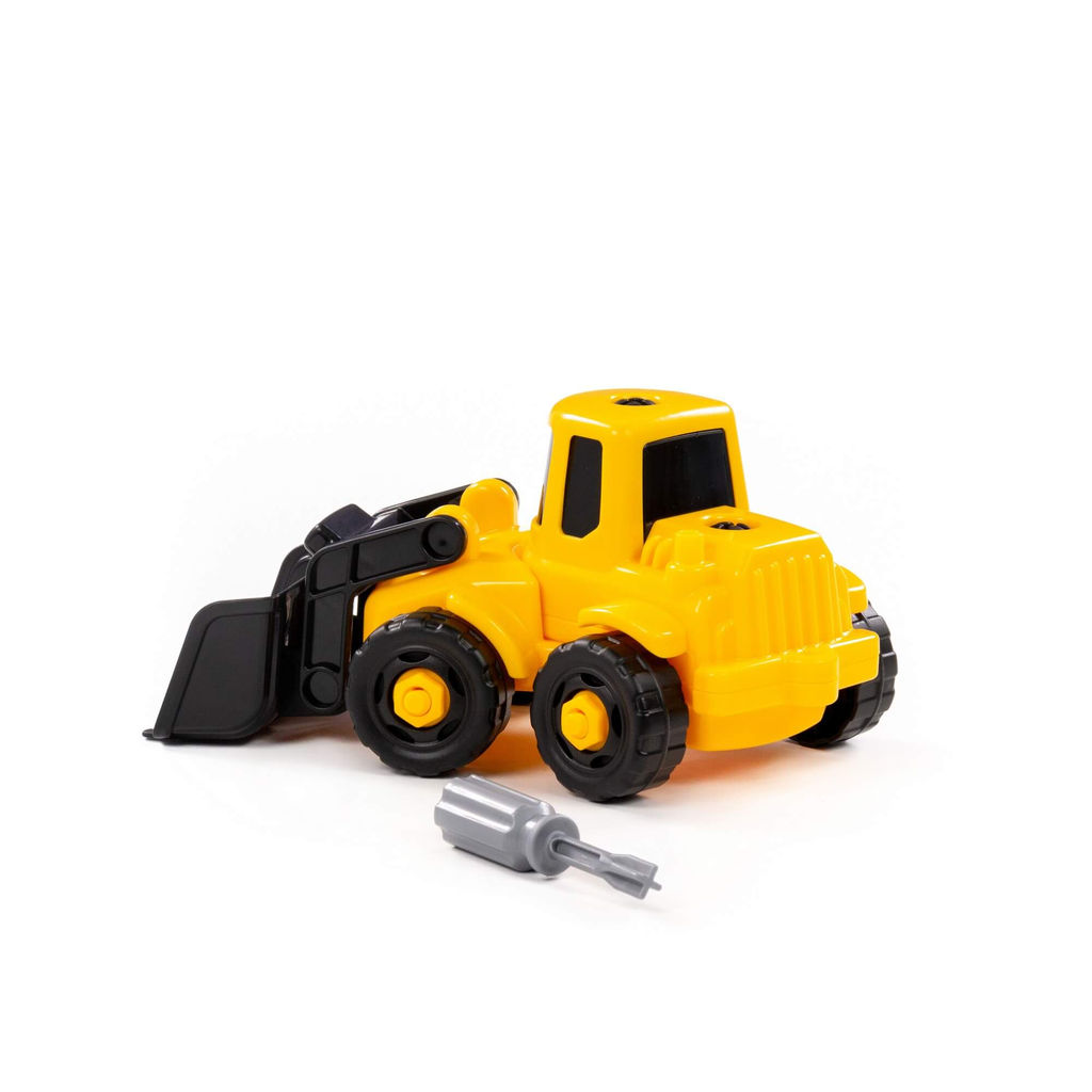 Конструктор-транспорт Погрузчик (20 элементов) (жёлто-чёрный) (в коробке) - Полесье фото 2