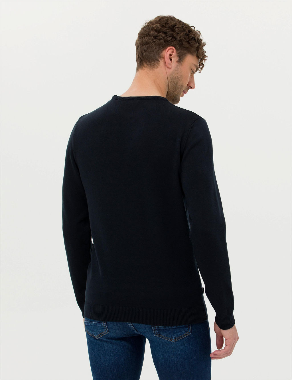 Lacivert Slim Fit Bisiklet Yaka Basic Triko Kazak - Pierre cardin фото 5