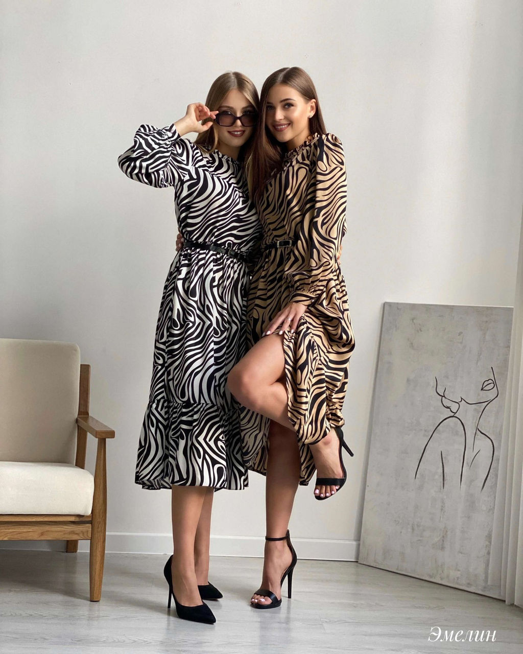 Платье Эмелин (коричневый) - Nadi bordo фото 6