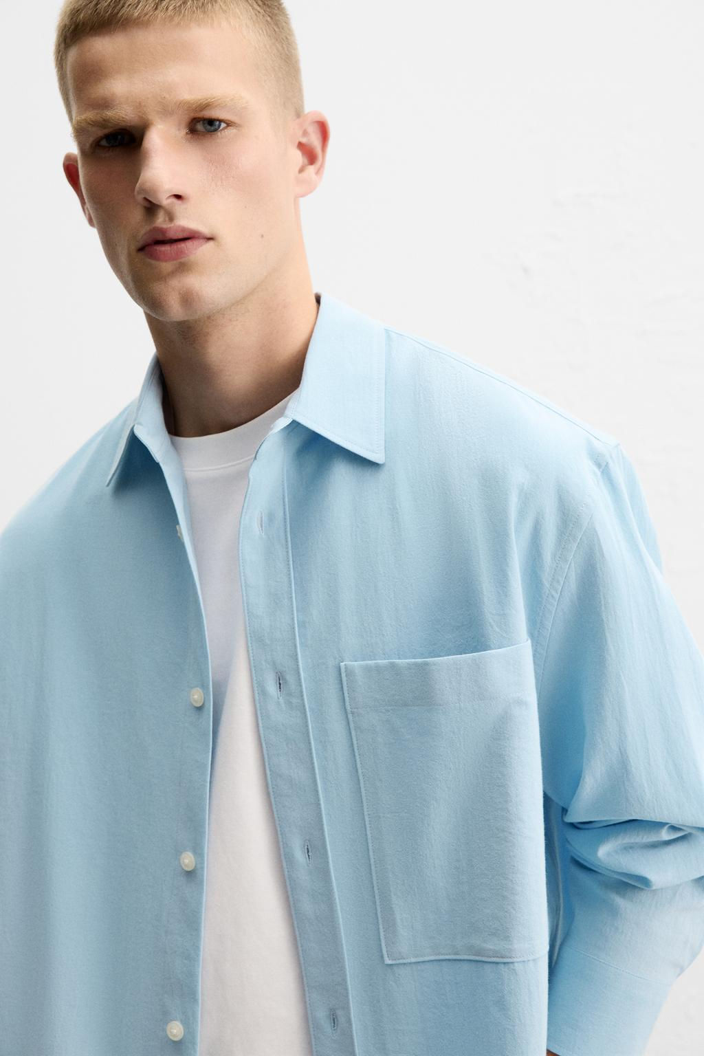 TEXTURED RELAXED FIT SHIRT - Zara фото 21