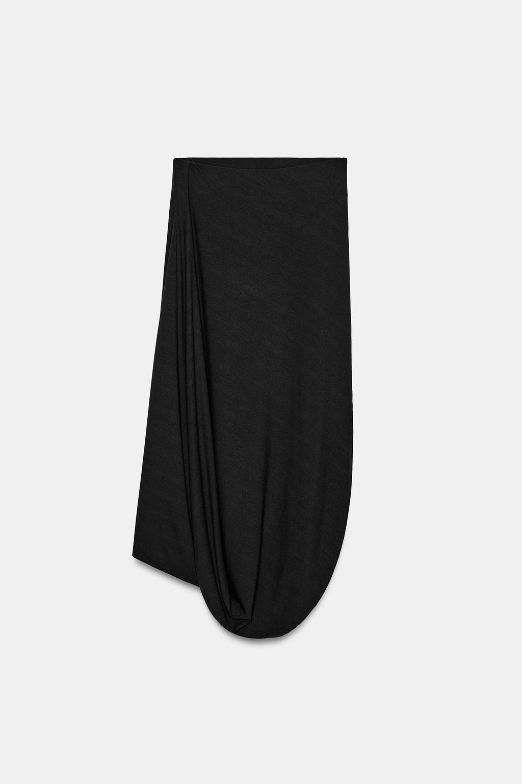 FALDA MIDI DRAPEADA / Negro - Zara фото 3