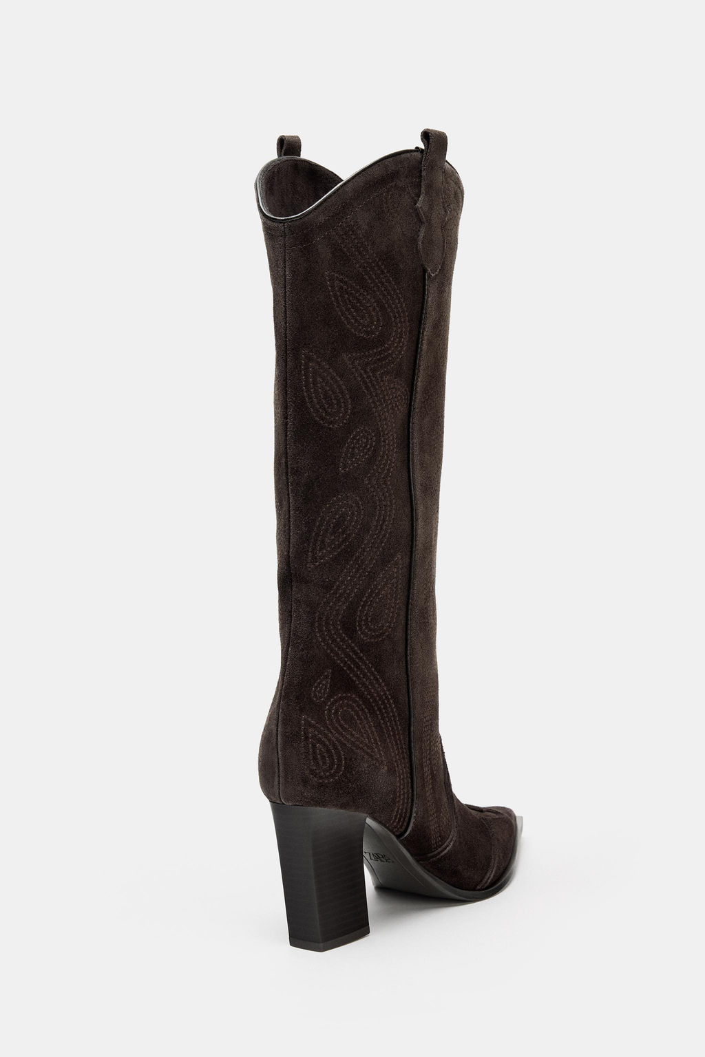 SPLIT SUEDE HEELED BOOTS - Zara фото 12