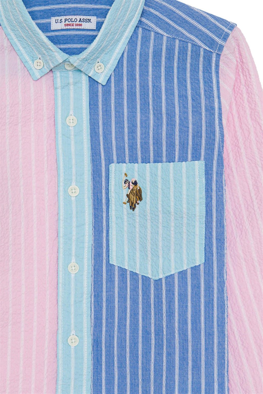 U. S. Polo Assn Пудровая рубашка с длинными рукавами для мальчика - U.s. polo assn фото 5