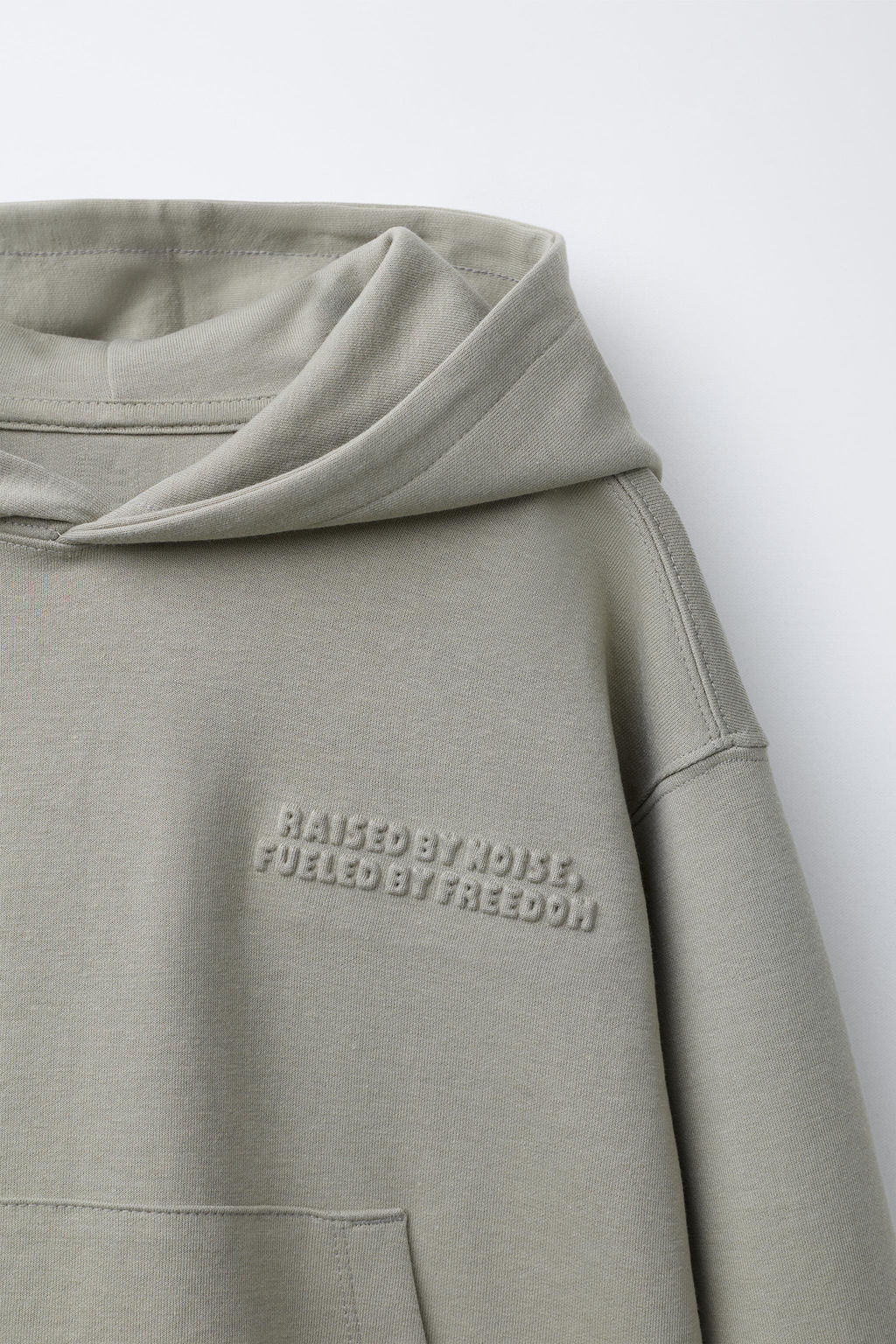 EMBOSSED TEXT INTERLOCK HOODIE AND JOGGERS SET - Zara фото 14