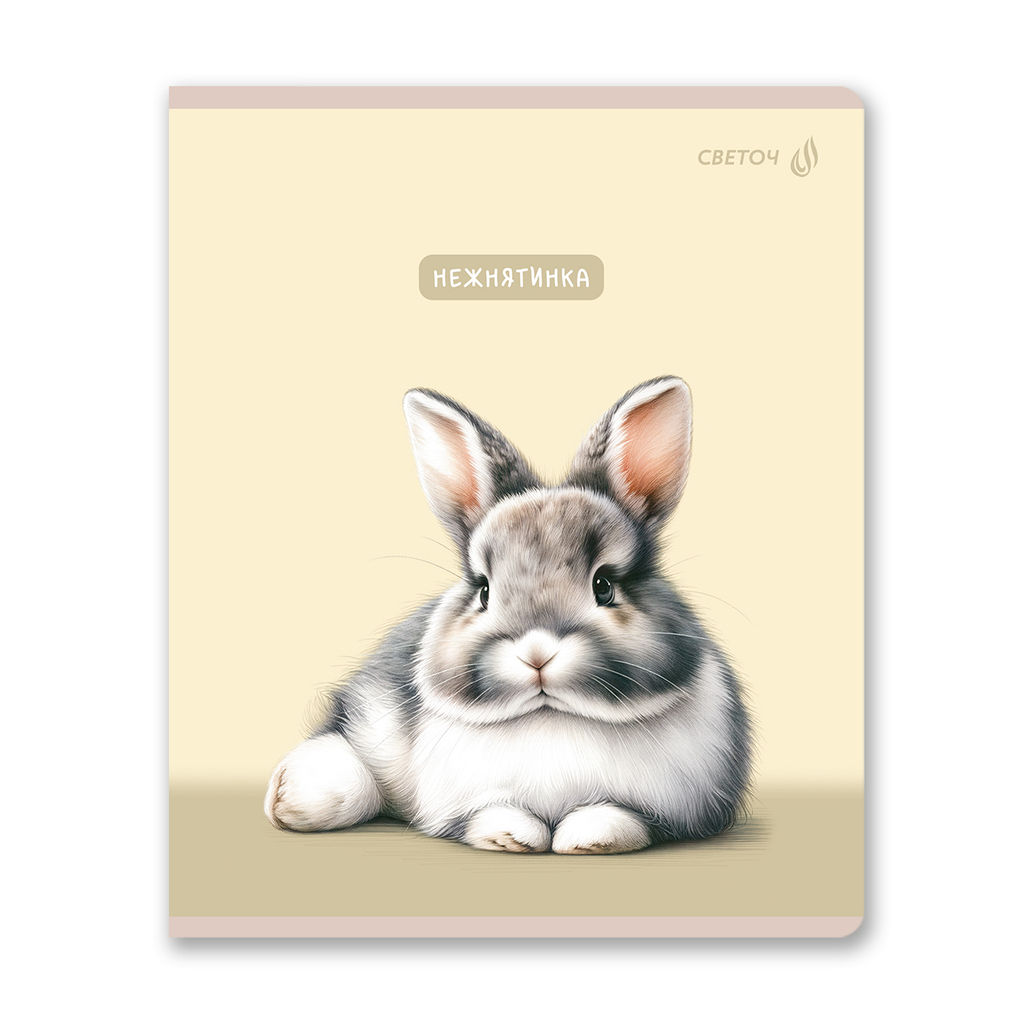 Светоч Т201 Тетрадь ученическая общая, твин лак A5 60 л. на скобе 65 г/кв.м , белизна 100 % 10 шт. клетка 01521 Ушастик  фото 5