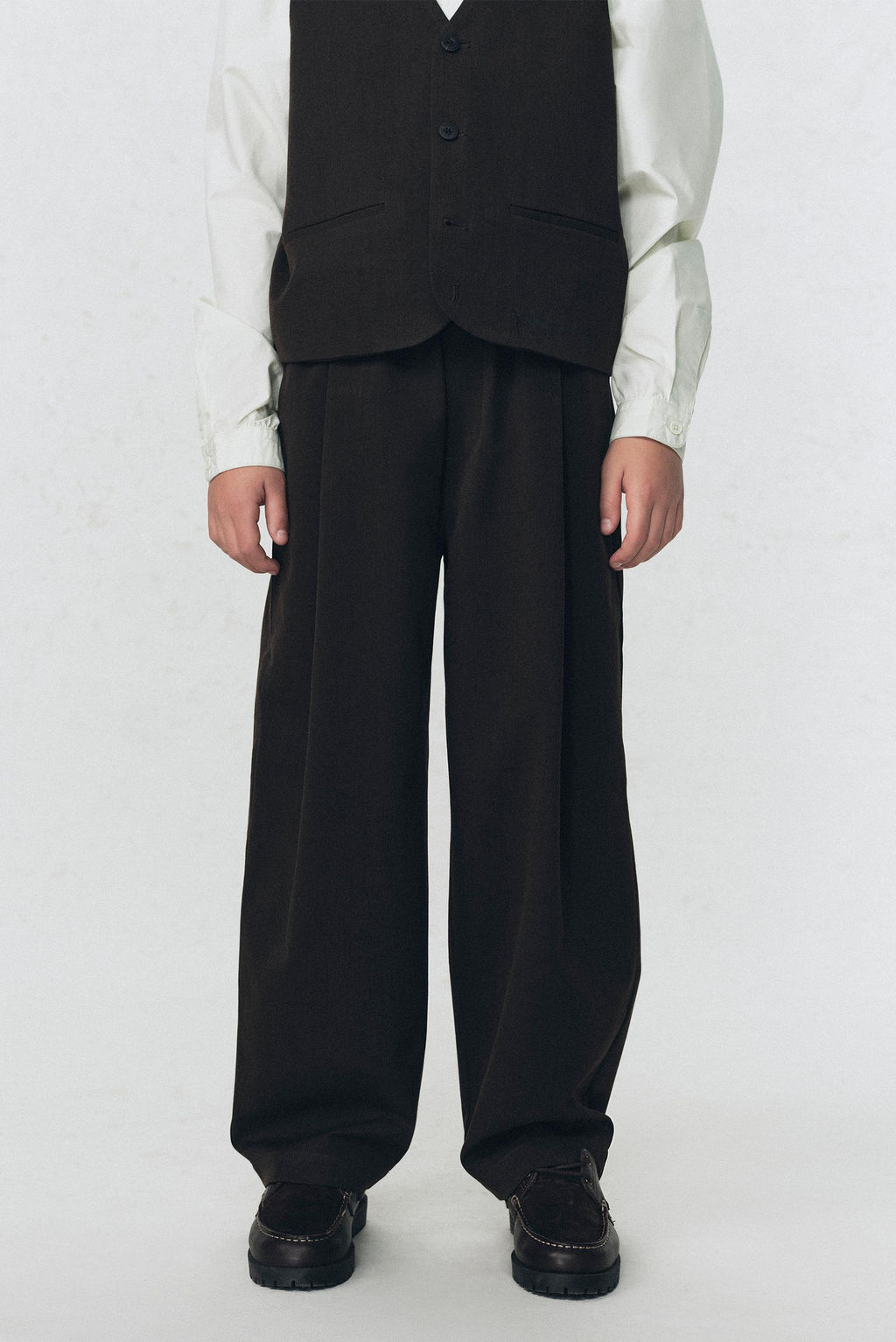PANTAL?N TRAJE SOSHIOTSUKI x ZARA / Marr?n / Topo  фото 4