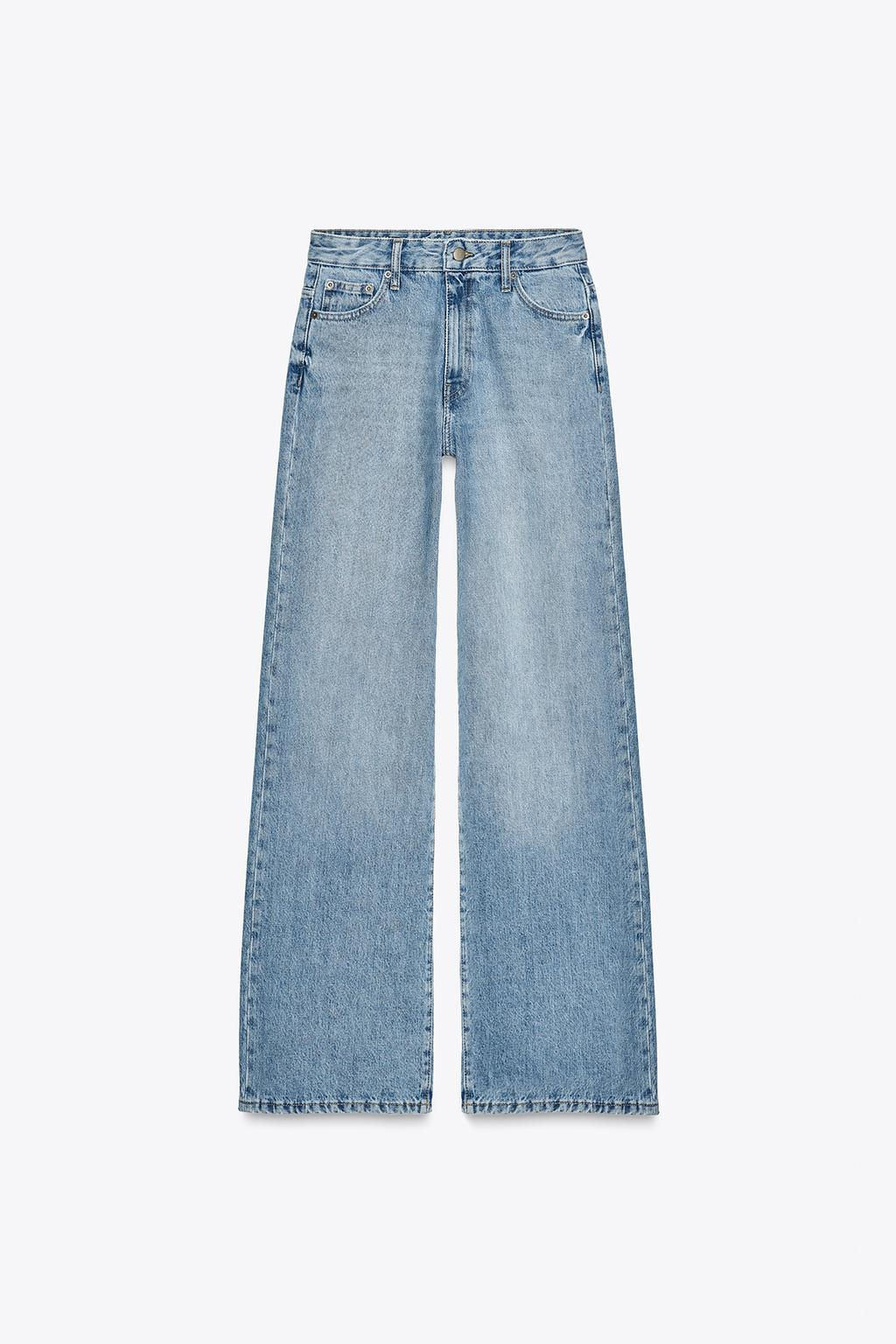 ZW COLLECTION WIDE-LEG MID-RISE JEANS - Zara фото 6