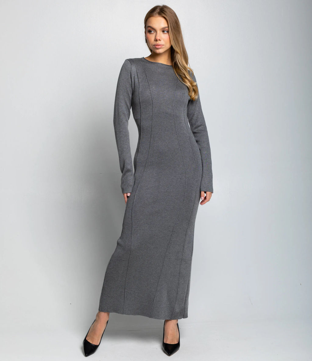 Платье #КТ25114, серый