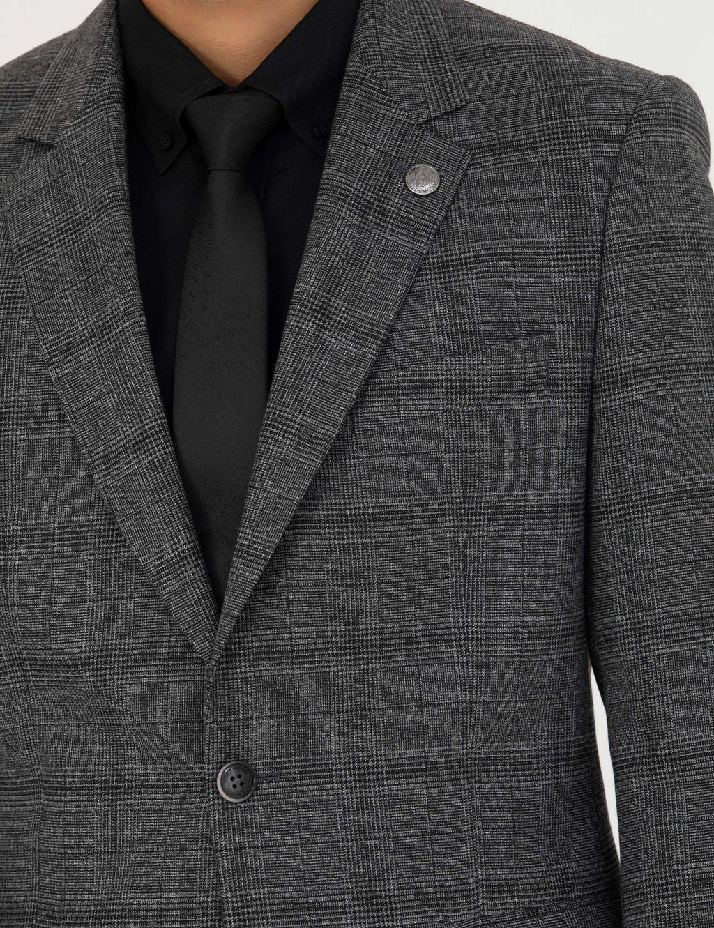 F_me Slim Fit Ekose Tak_m Elbise