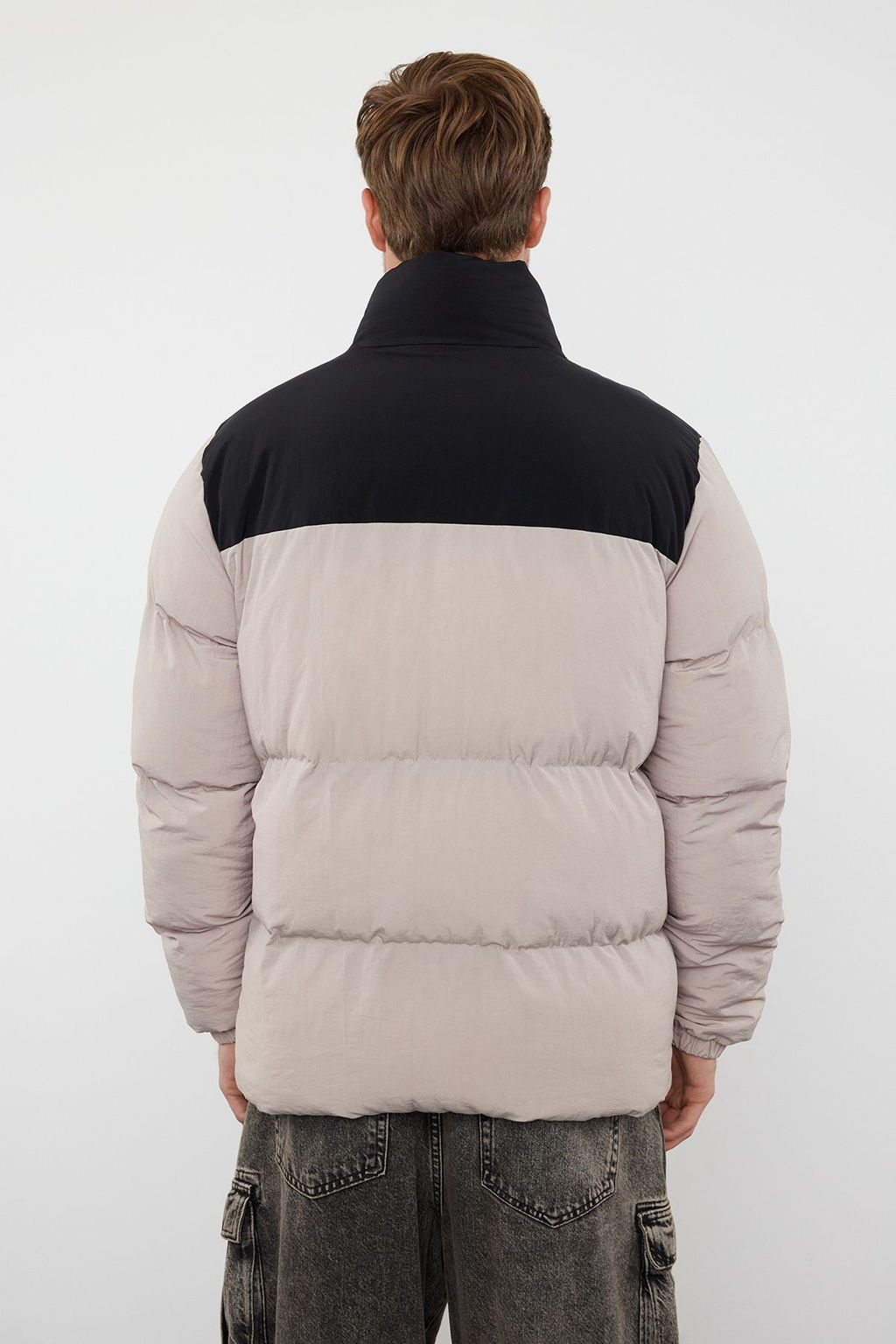 TRENDYOL MAN Erkek Mint Taslan Regular Fit Renk Bloklu Dik Yaka K?sl?k Mont TMNAW25MO00006 - Trendyolmilla фото 5