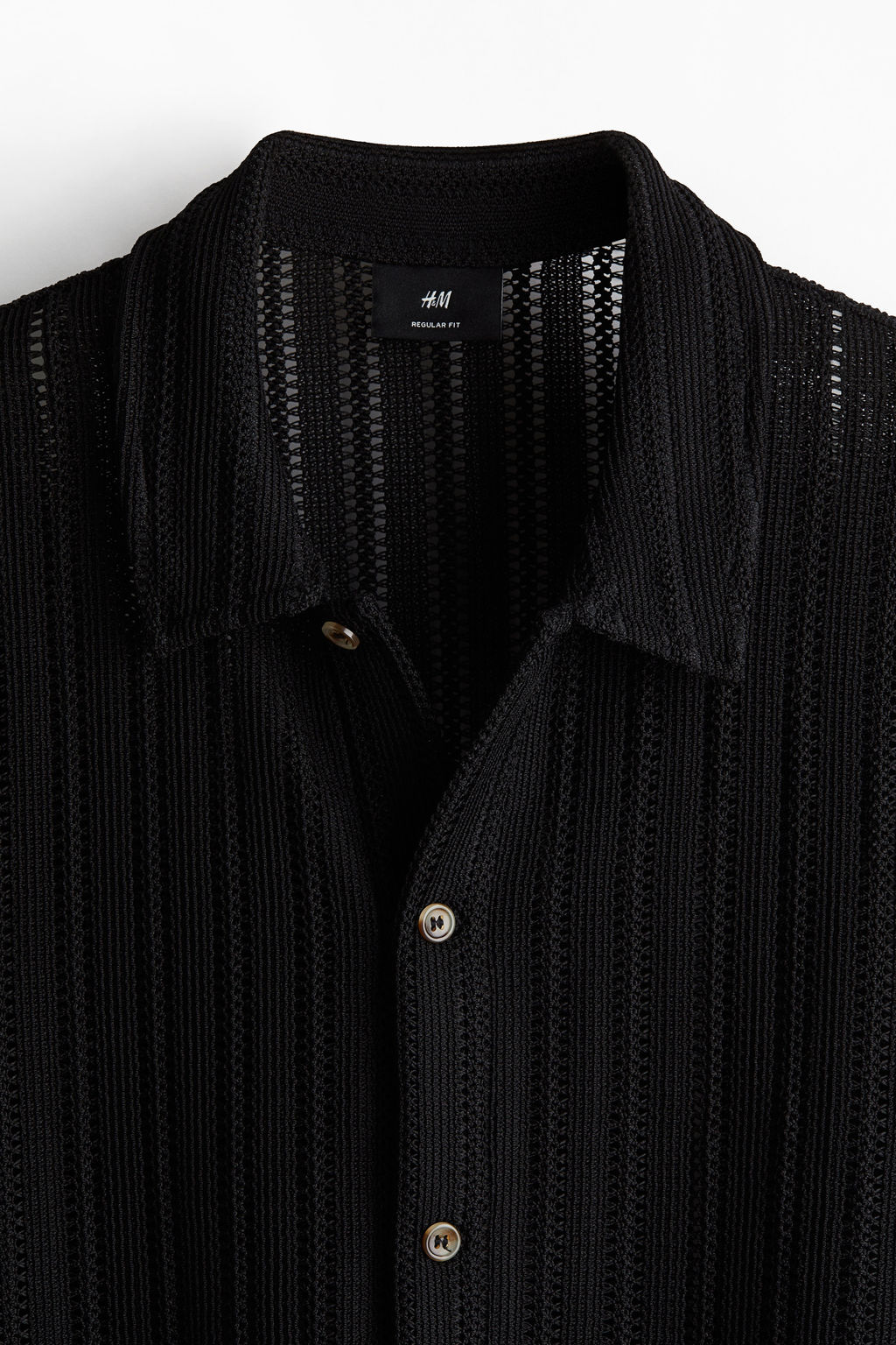 Camisa efecto crochet Regular Fit - H&m фото 5