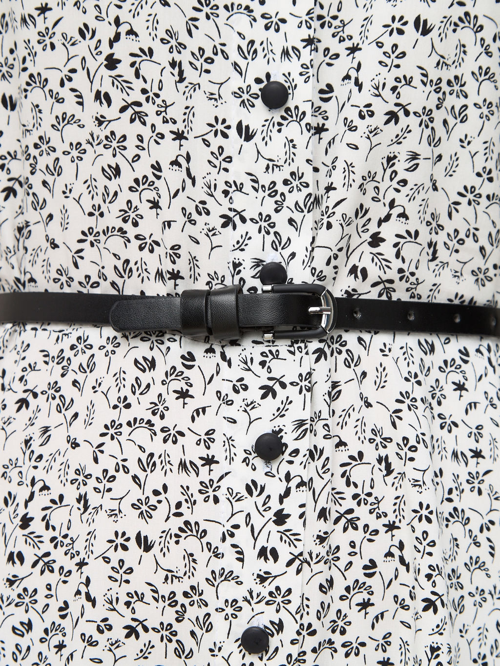 Платье-халат веточки на белом