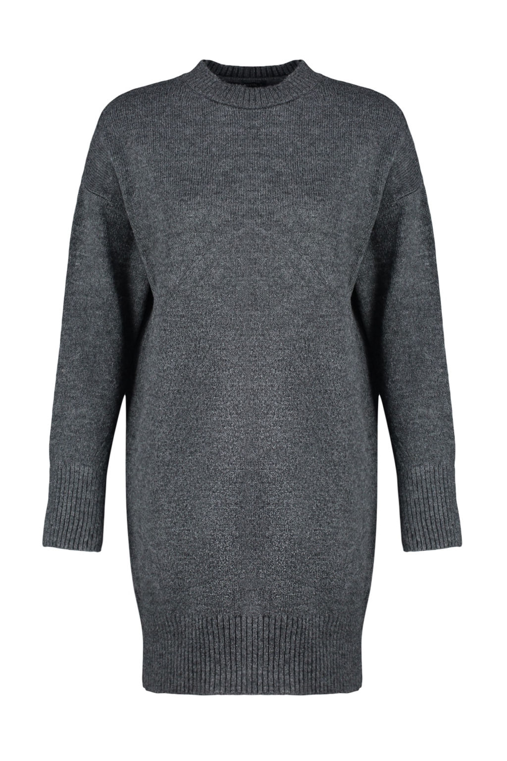 TRENDYOLMILLA Antrasit Mini Triko Super Genis Kal?p Yumusak Dokulu Elbise TWOAW24EL00035  фото 7