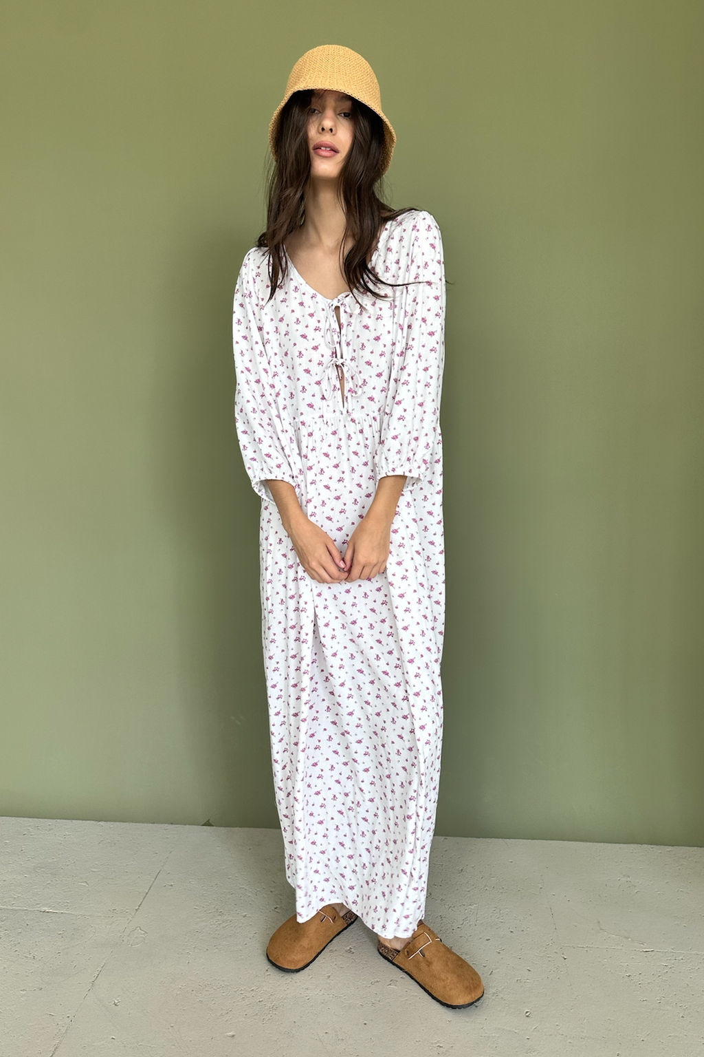 Платье женское MOON085/03/Белый, розовый - M&G all natural фото 5