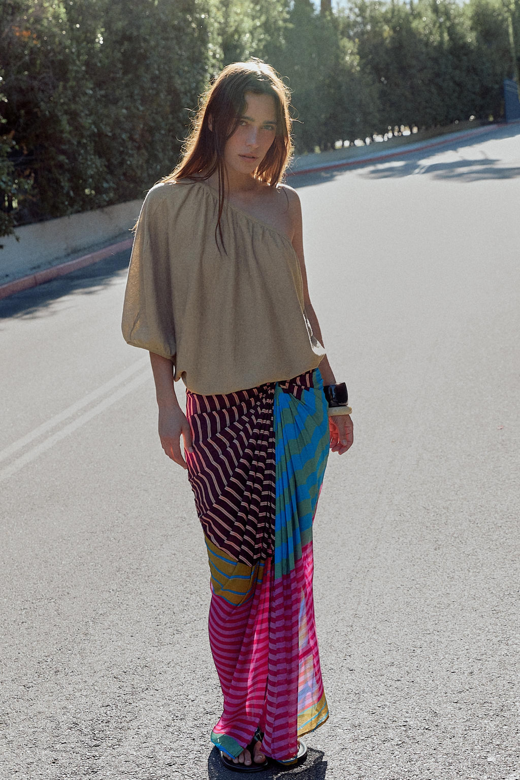 TOP PUNTO MANGA ABULLONADA / Rojo / Coral