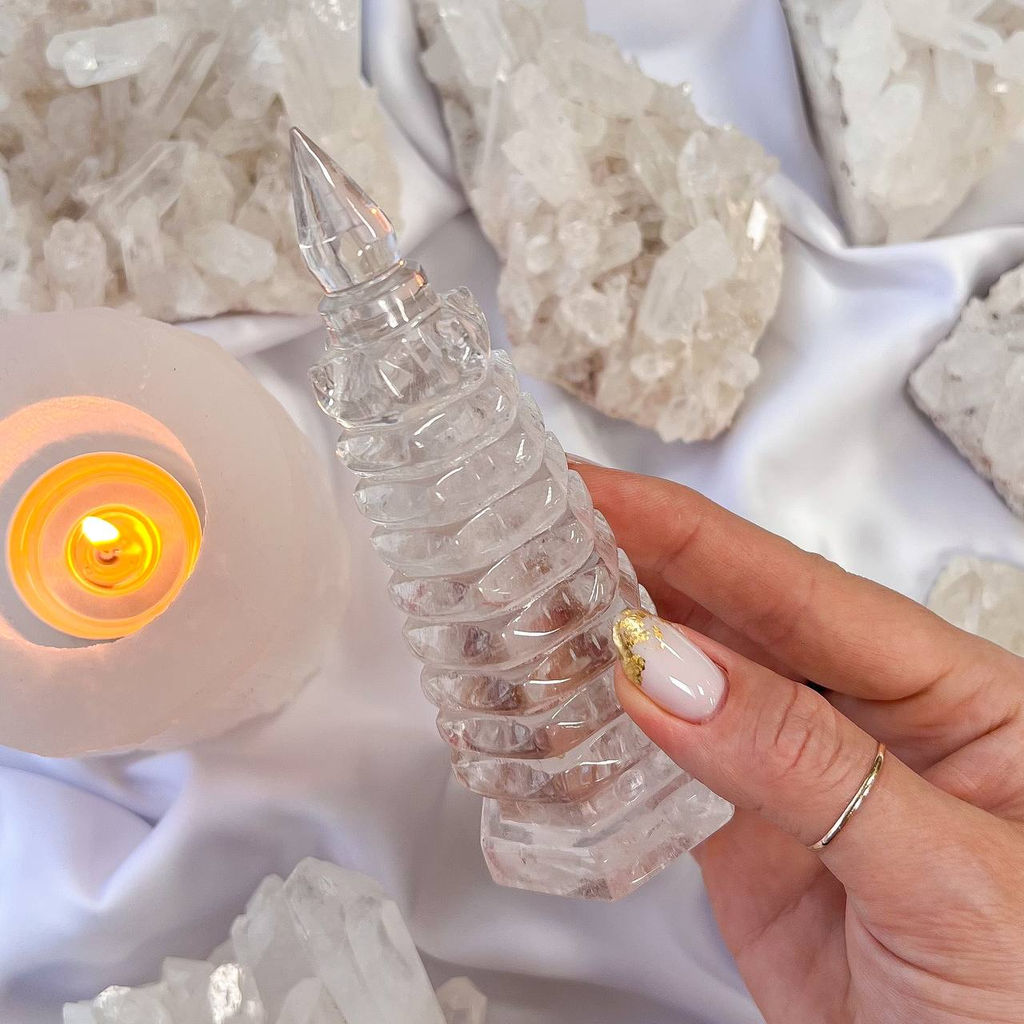 Статуэтка Пагода фен-шуй резная из Горного Хрусталя - Радуга самоцветов фото 4