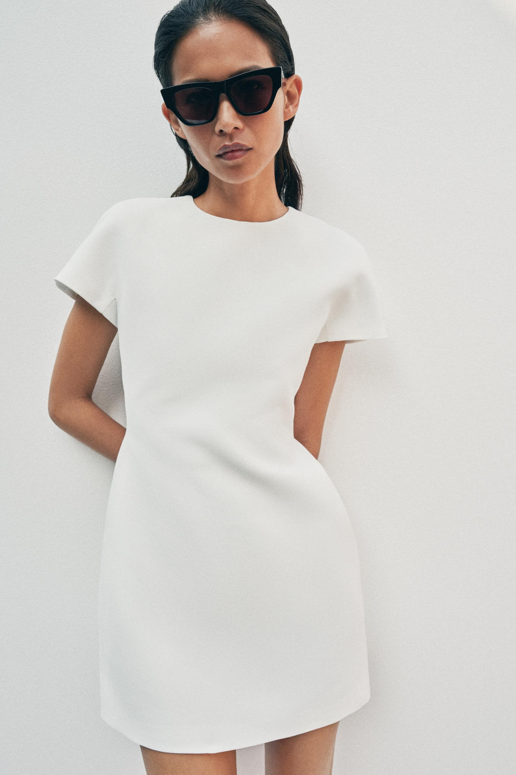 VESTIDO CORTO ZW COLLECTION / Blanco roto - Zara фото 2